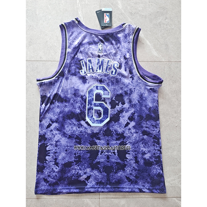 LeBron James NO 6 Camiseta Los Angeles Lakers Select Series 2023 Violeta